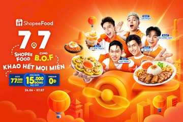 ShopeeFood chiêu đãi tín đồ ẩm thực 3 miền với 'Siêu tiệc 7.7' bùng nổ