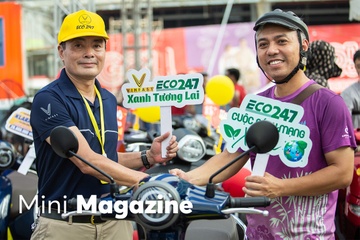 Nguoi dan Ha Noi no nuc doi xang lay dien, sam xe may VinFast hinh anh