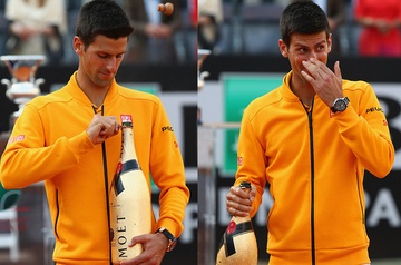 Djokovic gap su co trong le dang quang Rome Masters hinh anh