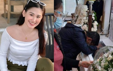 Gia dinh, ban be khoc nghen trong le tang nguoi dep Philippines hinh anh