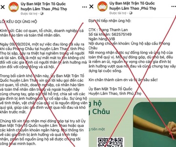 Lap Facebook gia mao, keu goi ung ho vu sap cau Phong Chau de lua tien hinh anh