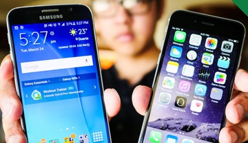 Galaxy S6 va iPhone 6 Plus do anh chup dem hinh anh
