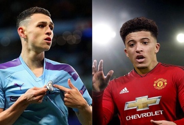 So phan trai nguoc cua Sancho va Foden truoc derby Manchester hinh anh