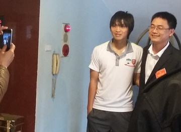Fan Nghe An chao don Tuan Anh, Cong Phuong hinh anh
