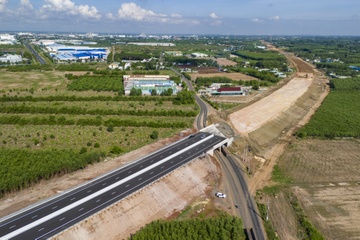 Cao tốc Biên Hòa - Vũng Tàu đoạn qua Đồng Nai sau 2 năm thi công