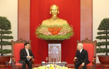 Viet Nam gui dien mung lanh dao nha nuoc, chinh phu, quoc hoi Lao hinh anh
