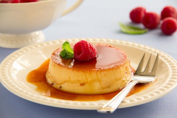Meo lam banh flan mem min khong dung lo nuong hinh anh