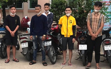 Ca tram thanh nien tu tap dua xe o Binh Duong hinh anh