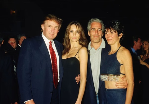Be boi Epstein dang nhan chim ong Trump hinh anh