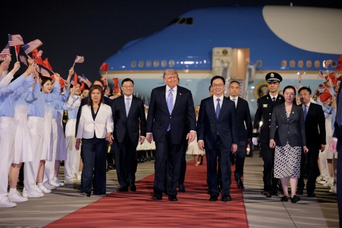 TT Trump toi Bac Kinh, bat dau tham chinh thuc Trung Quoc hinh anh