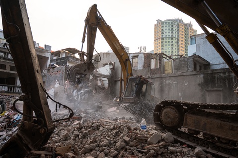 Hien trang du an duong Vanh dai 1 it ngay truoc ban giao mat bang hinh anh