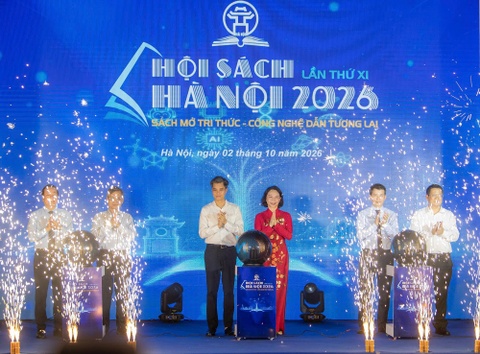 Khai mạc Hội Sách Hà Nội 2026 tại phố đi bộ Hồ Gươm