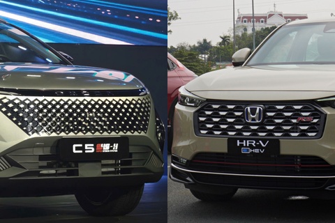 SUV do thi hybrid - chon Omoda C5 SHS-H hay Honda HR-V e:HEV RS? hinh anh