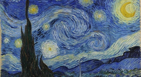 Van Gogh ve bau troi bat tu hinh anh