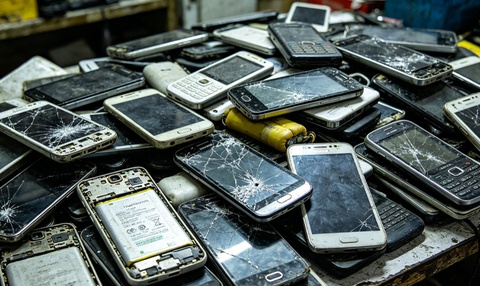 Bong bong dien thoai cu tan vo hinh anh