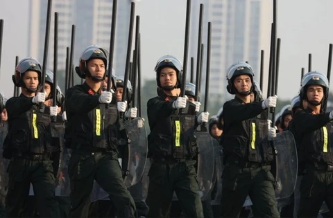 Bo Cong an to chuc le xuat quan dam bao an ninh Dai hoi Dang XIV hinh anh