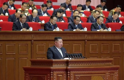 Tong Bi thu To Lam gui dien mung Tong Bi thu Trieu Tien Kim Jong Un hinh anh