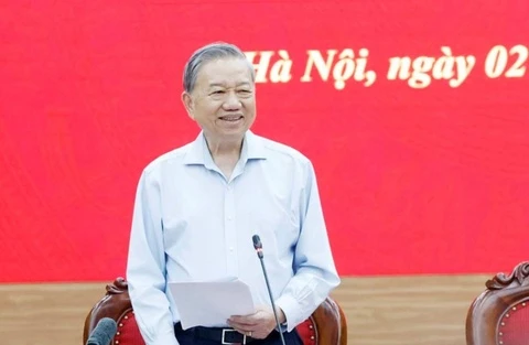 Tong Bi thu lam viec voi Ban Chinh sach, chien luoc Trung uong hinh anh