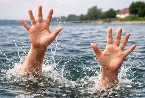 Hoc sinh lop 6 duoi nuoc tu vong tren song Huong hinh anh