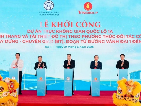 Ha Noi khoi cong mo rong quoc lo 1A doan Vanh dai 1 - Cau Gie len 16 lan xe hinh anh