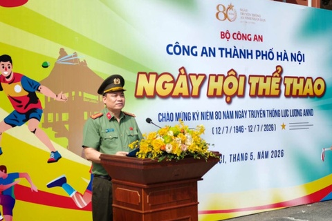 Khai mac Ngay hoi the thao luc luong An ninh nhan dan Cong an TP Ha Noi hinh anh