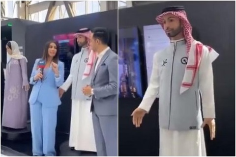 Robot nam dau tien cua Saudi Arabia gay soc vi sam so nu phong vien hinh anh