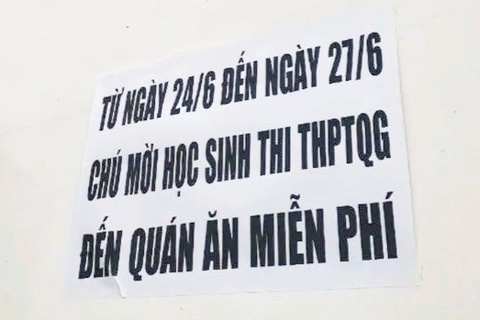 Chu quan chay moi hoc sinh thi tot nghiep THPT den an mien phi hinh anh
