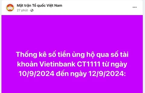 MTTQ Viet Nam cong bo them 2.009 trang sao ke tien ung ho dong bao hinh anh