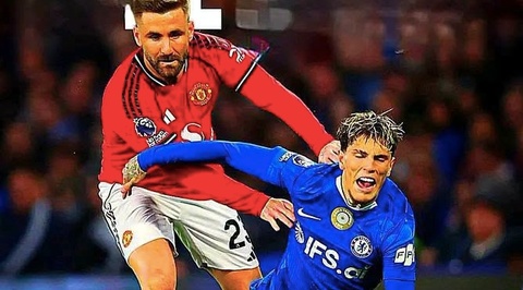 Bai dang 'trieu view' cua Shaw voi hinh anh Garnacho te nga hinh anh