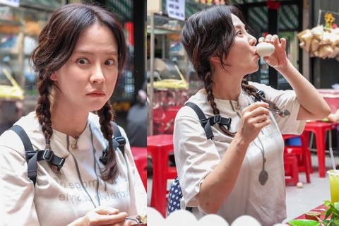 Bieu cam kho do cua Song Ji Hyo lan dau an trung vit lon o TP.HCM hinh anh