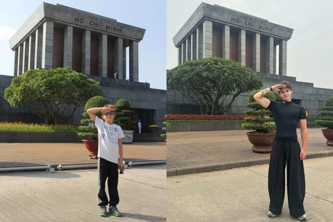 Khach Phap ke ly do tai hien buc anh chup truoc Lang Bac sau 13 nam hinh anh