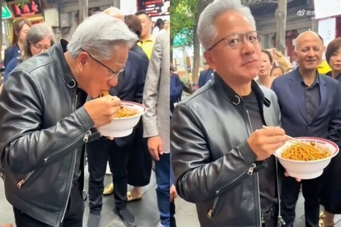 Quan mi via he Trung Quoc 'hot bac' nho 1 lan CEO Nvidia ghe tham hinh anh