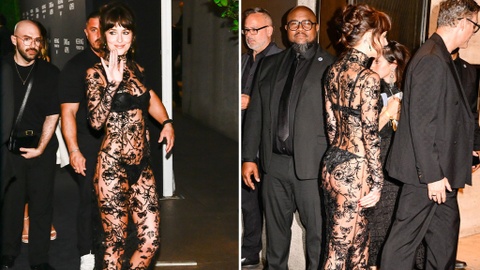 Dakota Johnson mặc xuyên thấu