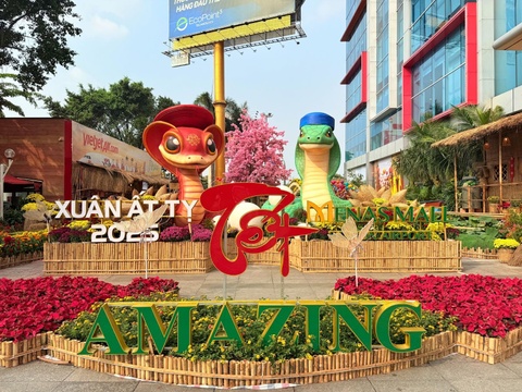 Duong hoa Menas Mall - diem du xuan moi cua nguoi dan TP.HCM hinh anh