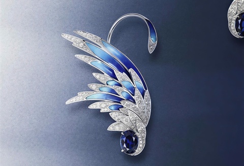 Chaumet Envol - doi canh ngoc giua bau troi xanh hinh anh