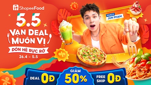 Don he no ne quen loi ve voi ShopeeFood '5.5 van deal muon vi' hinh anh