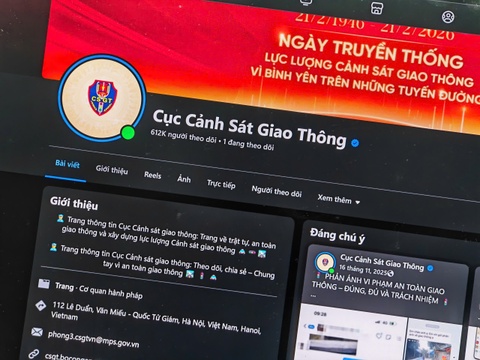 Ly do Facebook Cuc CSGT bien mat tam thoi hinh anh