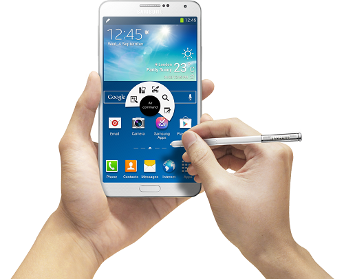 Samsung Galaxy Note 3 SM N9000 với bộ xử lý 8 nhân, RAM 3GB giúp máy hoạt động mượt mà.