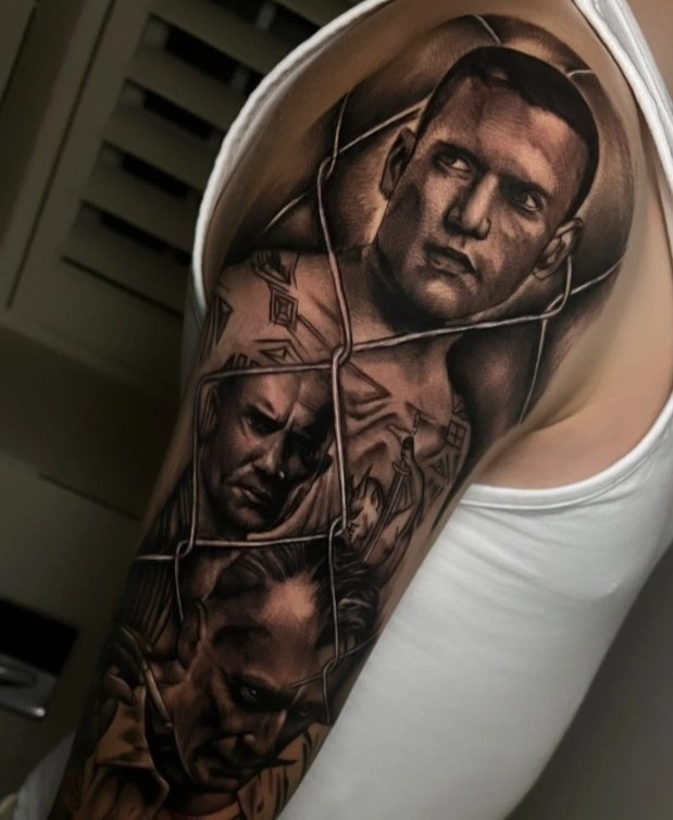 Best 13 Prison Break Fan Tattoos – NSF – Music Magazine | Prison tattoos,  Broken tattoo, Sleeve tattoos