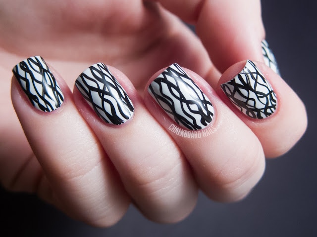 Mẫu nail đen trắng cá tính | Nails, Beauty