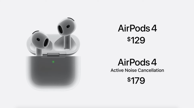 Chi tiết AirPods4, tai nghe được Apple nâng cấp nhiều nhất đêm qua