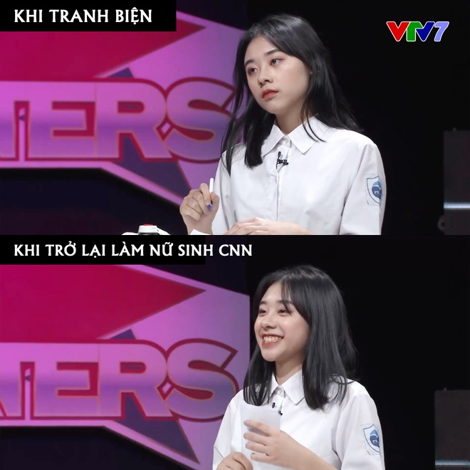 Nu sinh tranh bien bang tieng Anh tren truyen hinh anh 1