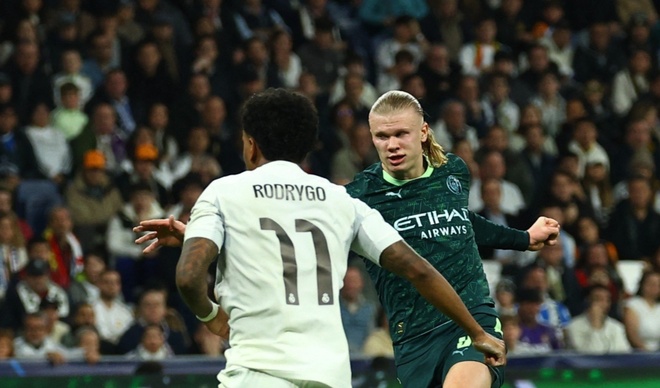 Partita di calcio Man City vs Real Madrid