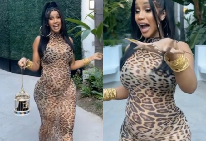 Cardi B bị chỉ trích vì mặc đồ bó sát khi mang thai - Thời trang sao