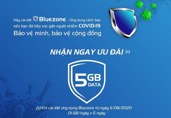 Nha mang Viet Nam tang data cho khach hang cai dat ung dung Bluezone anh 1