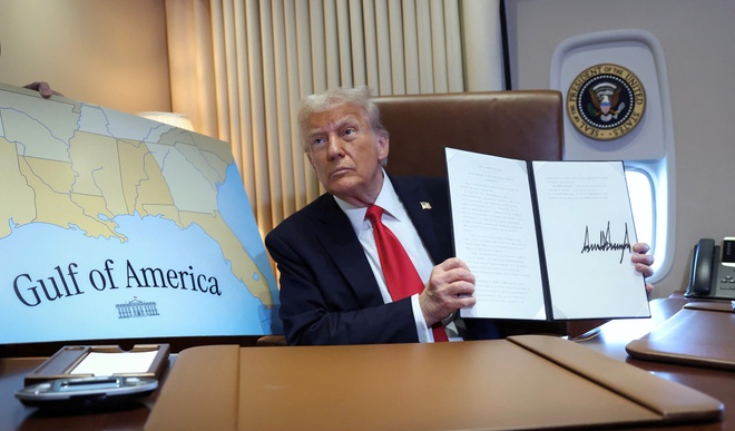Yêu cầu của ông Trump khi Không lực Một bay qua vịnh mới đổi tên - Thế giới Yêu cầu của ông Trump khi Không lực Một bay qua vịnh mới đổi tên - Thế giới