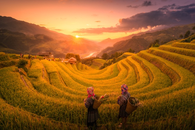 Cảnh đối lập sáng, chiều đẹp như tranh ở Mù Cang Chải - Địa điểm du lịch