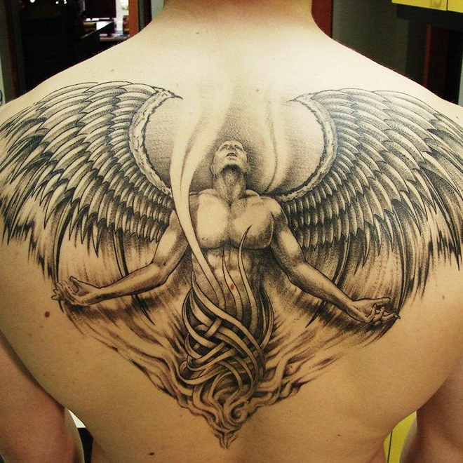 Hình xăm đôi cánh. Xăm hình bấm TRUY CẬP để liên hệ | Wing tattoo men, Wing  tattoo, Tattoos for guys