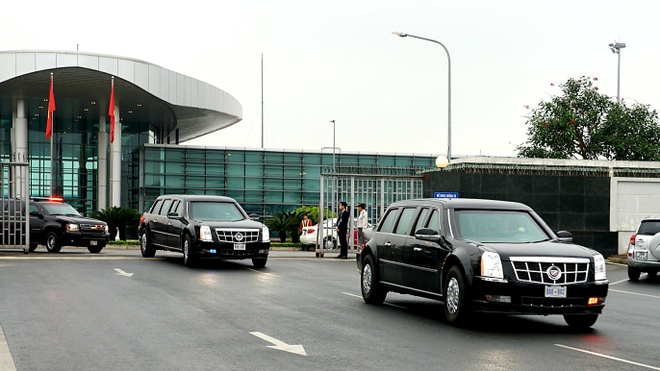 xe cua Trump den Ha Noi anh 25