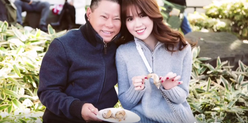 null Ngoc Trinh hanh phuc ben Hoang Kieu anh 1